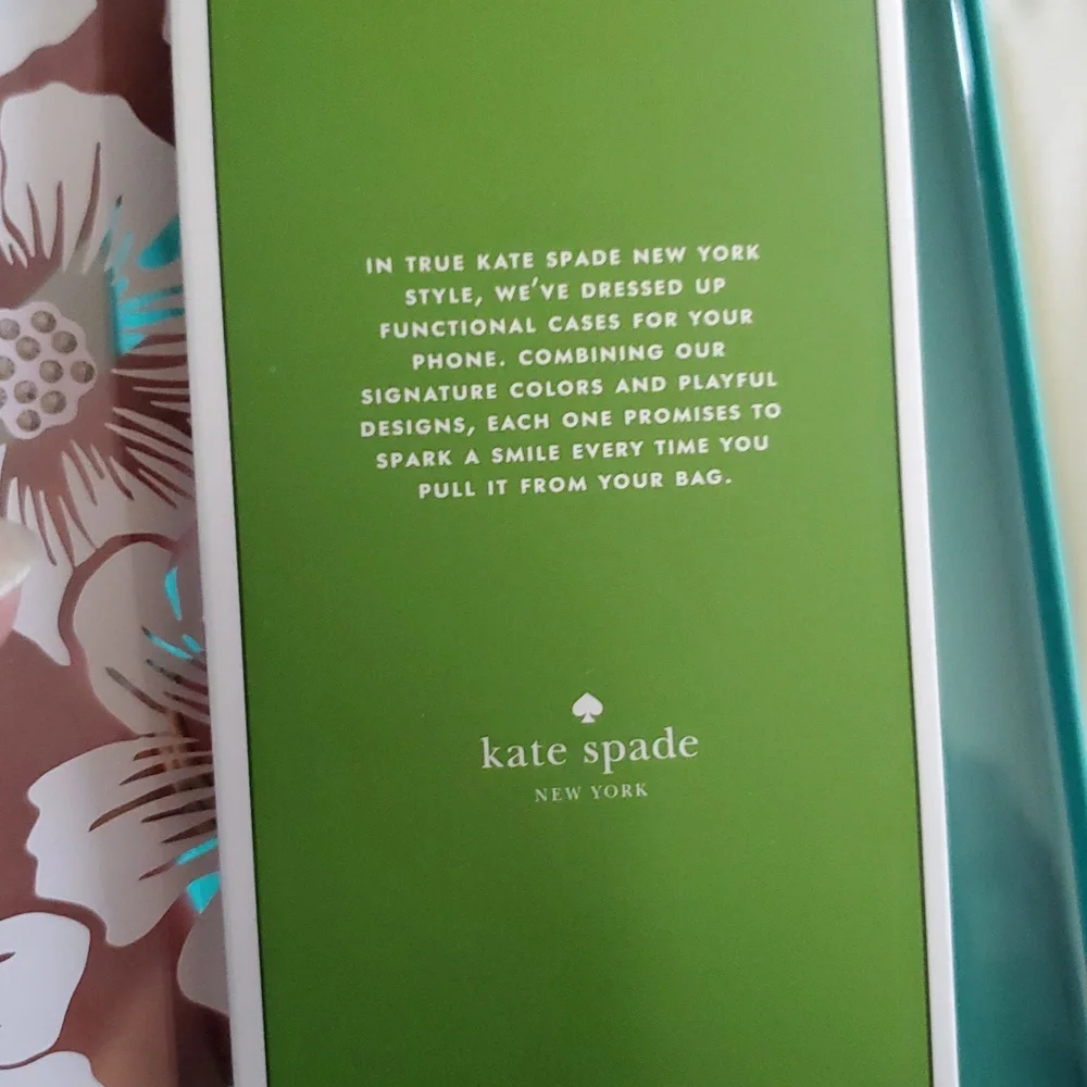 Kate Spade Clear Floral iPhone‎ 6 6s 7 8 Hardshell Protective Case Rhinestones